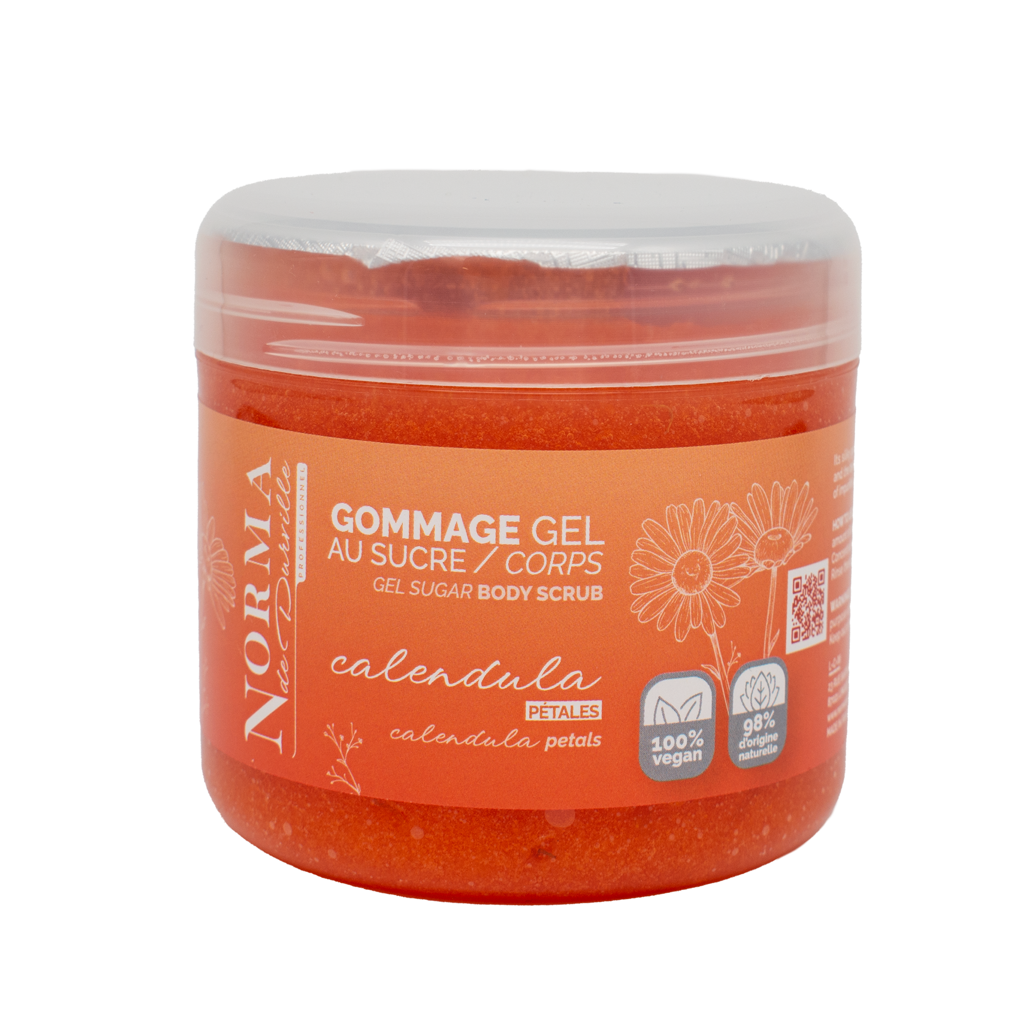 GOMMAGE GEL AU SUCRE à l'extrait de calendula pot de 400 g
