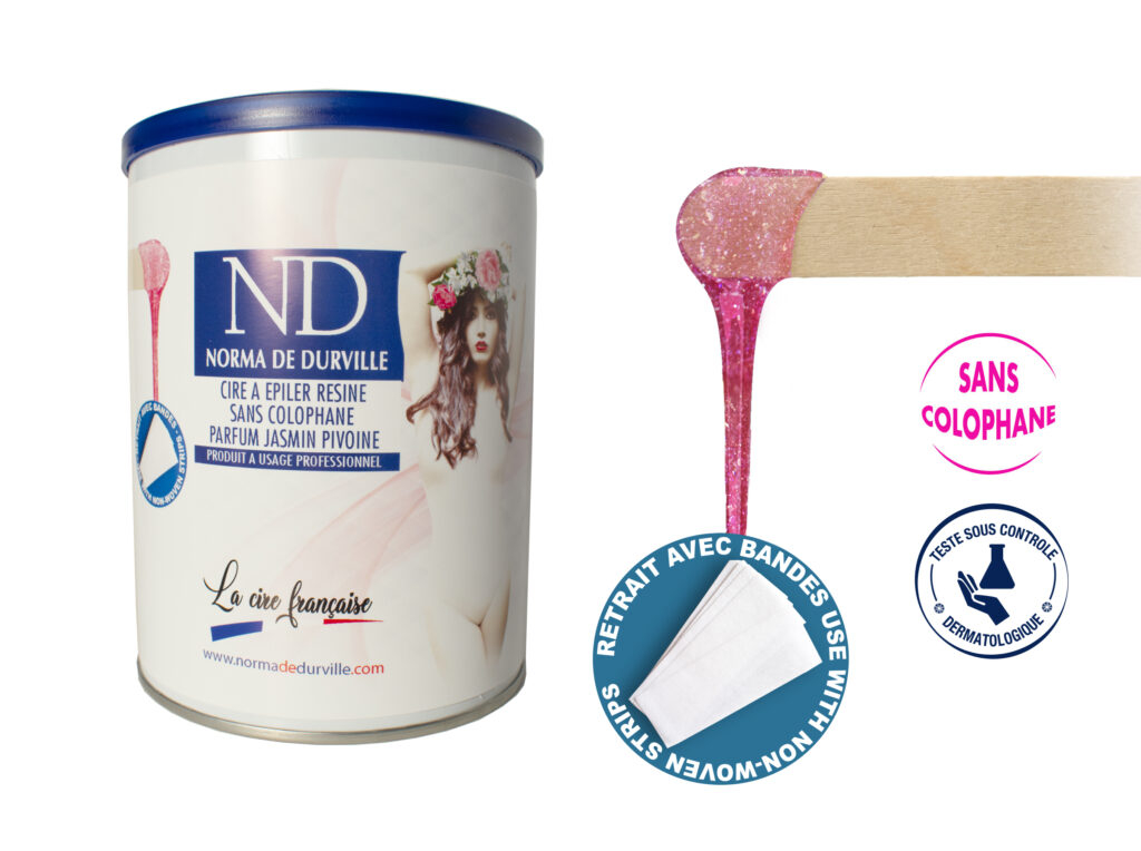 cire jasmin pivoine sans colophane pot de 800 g