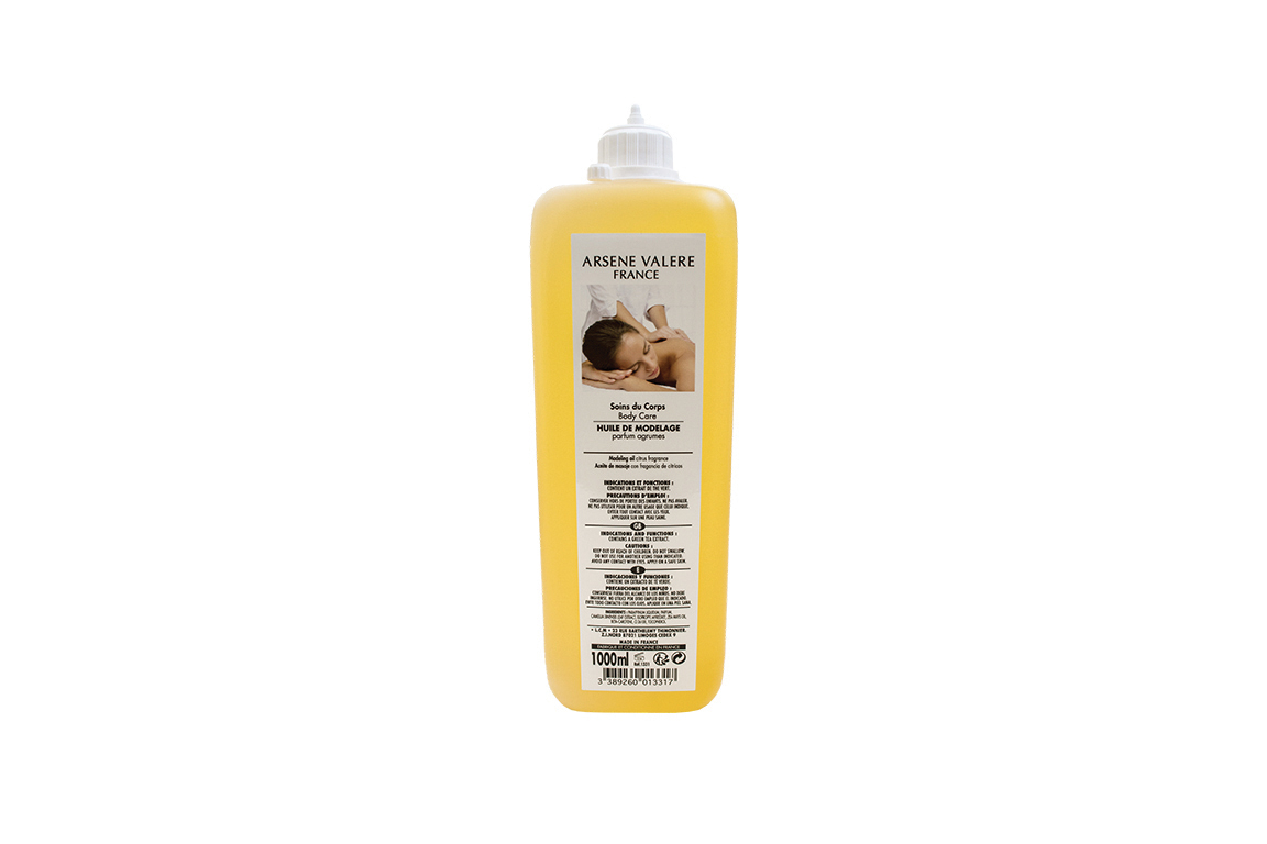 HUILE DE MODELAGE parfum agrumes Flacon de 1 litre