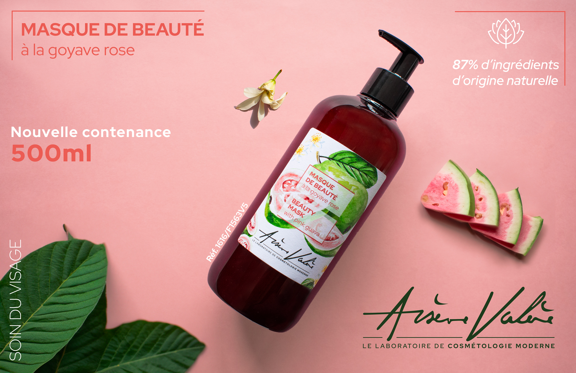MASQUE DE BEAUTE à la goyave rose Flacon de 500 ml