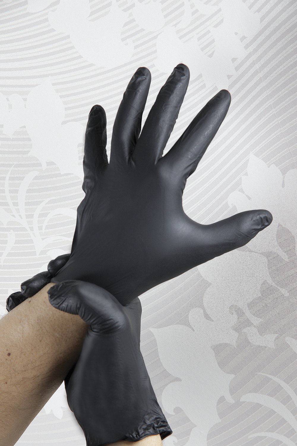 gant nitrile noir taille 6/7 boîte de 100