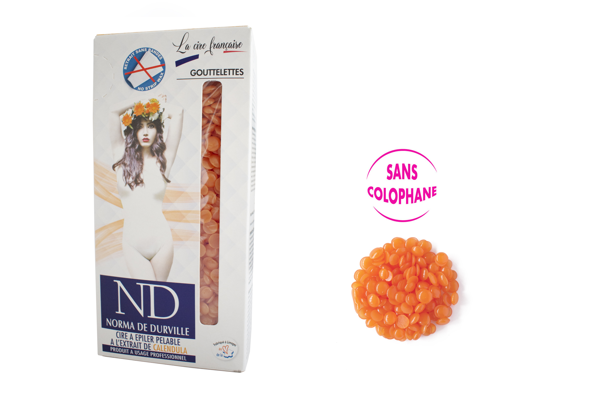 cire pelable sans colophane au calendula boîte de 800 g