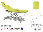 TABLE ELECTRIQUE ciseaux gris 2 plans 70x188