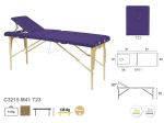 TABLE FIXE 2 PLANS BOIS NATUREL 62 x 182 cm